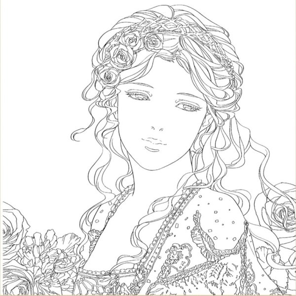 Раскраски антистресс девушки