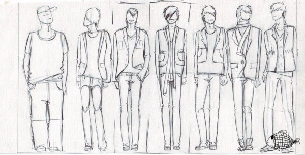 Эскизы мужской одежды дизайнеров
