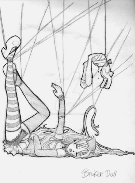 Раскраска кукла марионетка