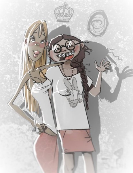 Красивая и страшная подруги