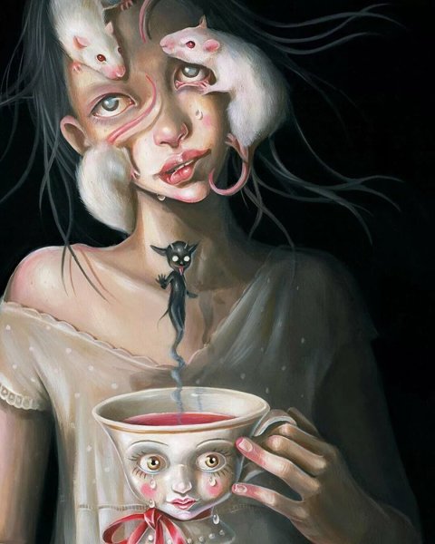 Жуткие существа карандашом