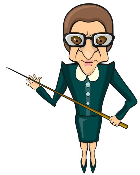 Злой учитель с указкой