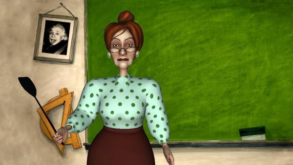 Веселая учительница