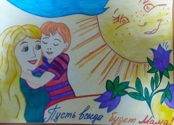 Пусть всегда будет мама рисунки