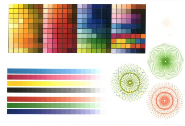 Тест печати струйного принтера HP