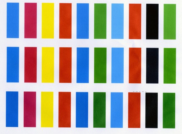 Тестовый лист для принтера Эпсон l800