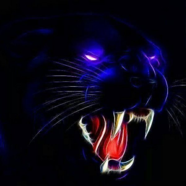 Черная пантера с красными глазами