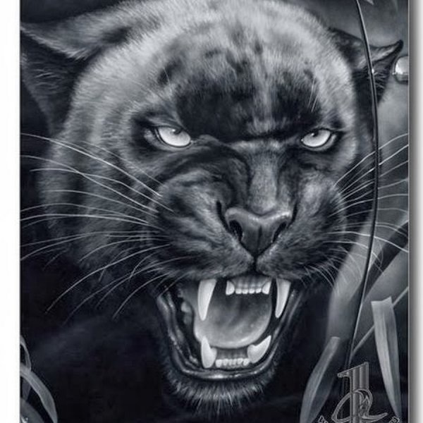 Оскал пантеры тату