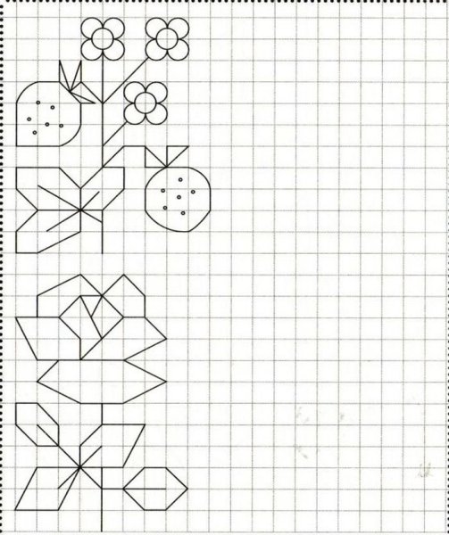 Рисование по клеткам по точкам