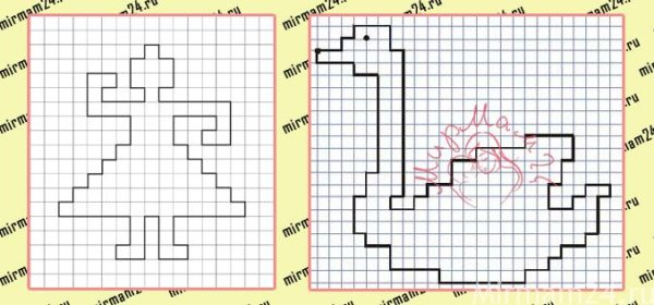 Графический диктант кораблик по клеточкам