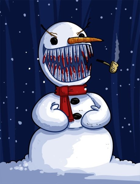 Страшный злой Снеговик