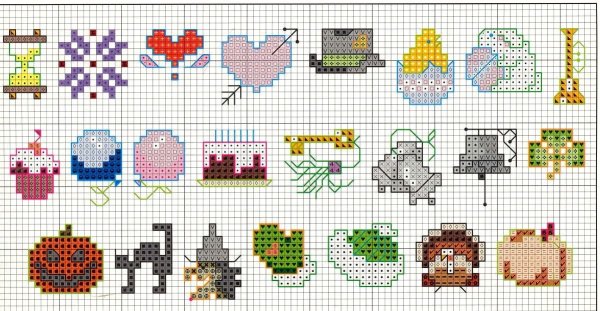 Схемы рисунков для вышивания