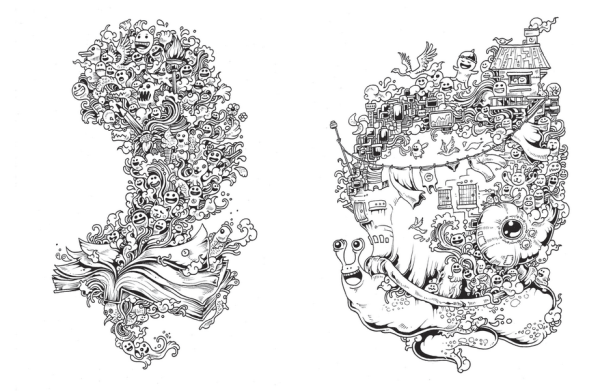 Вторжение дудлов. Не самая обычная раскраска для взрослых