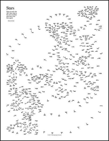 Раскраски по точкам сложные