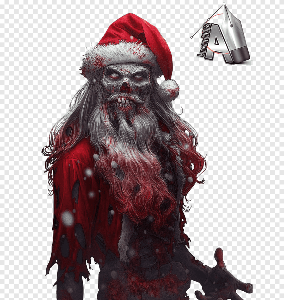 Страшные новогодние рисунки