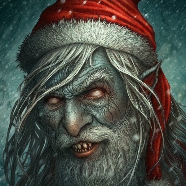 Жуткие новогодние рисунки