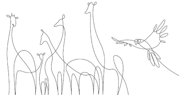 Велосипед одной линией