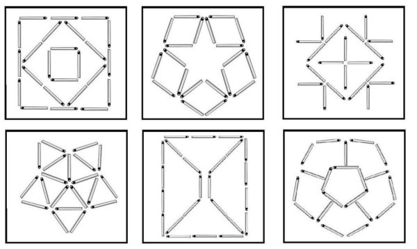 Выкладывание фигур из спичек для детей