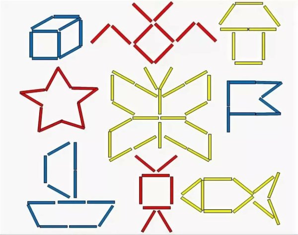 Задания со счетными палочками для детей 4-5 лет