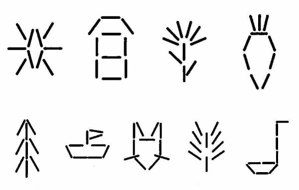 Сложи фигуру из счетных палочек для дошкольников