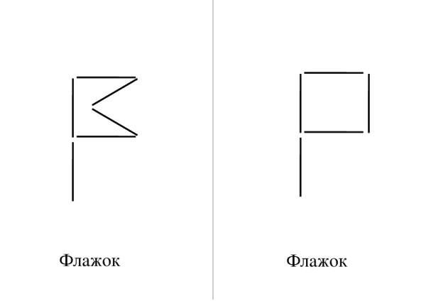 Схемы для счетных палочек