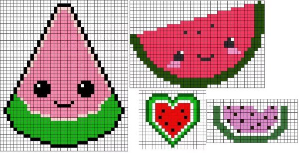 Детские рисунки по клеточкам