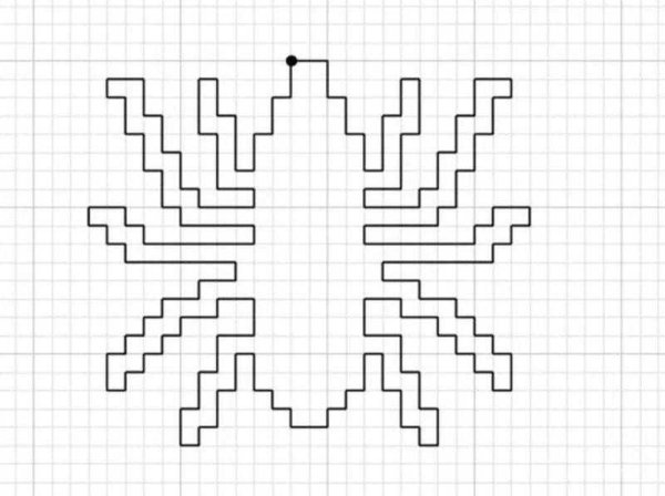 Графический диктант для дошкольников сложный