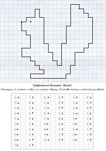 Графический диктант под диктовку