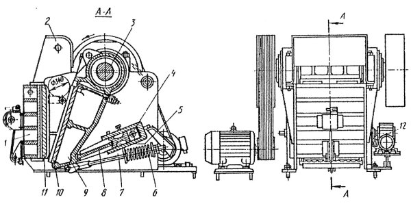 Щековая дробилка со сложным движением щеки