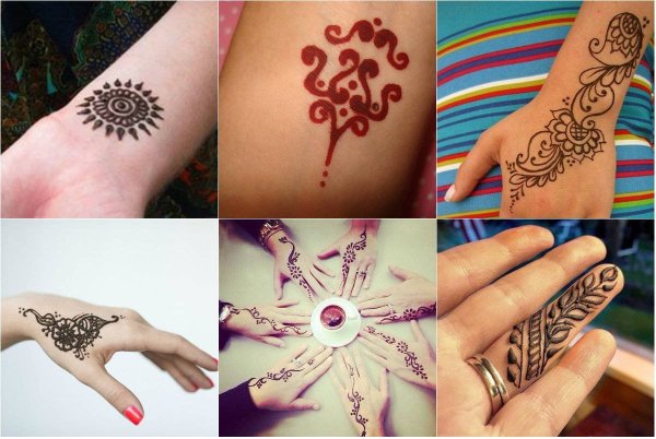 Мехенди на руке легкие