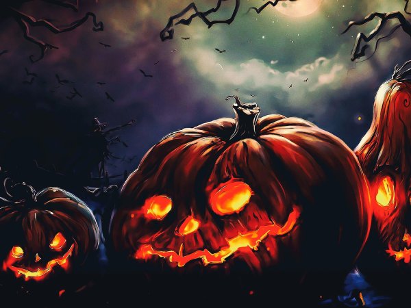 Рисунки к Хэллоуину страшные