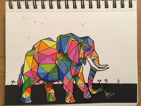 Стиль рисования геометрическими фигурами