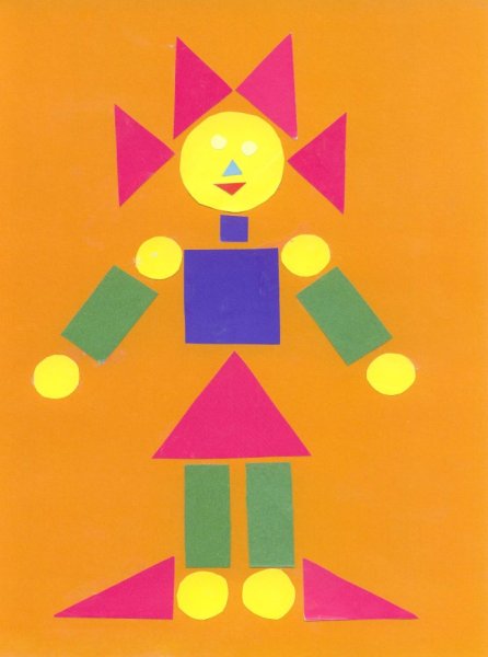 Аппликация из геометрических фигур