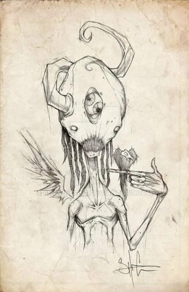 Страшные рисунки для срисовки