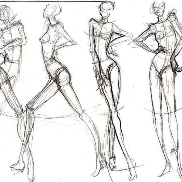 Эскизы поз для рисования