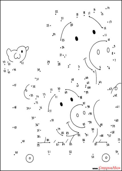 Картинки для соединения по точкам