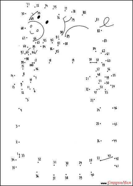 Раскраска соединение по цифрам