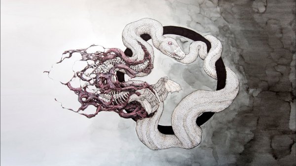 Две змеи арт