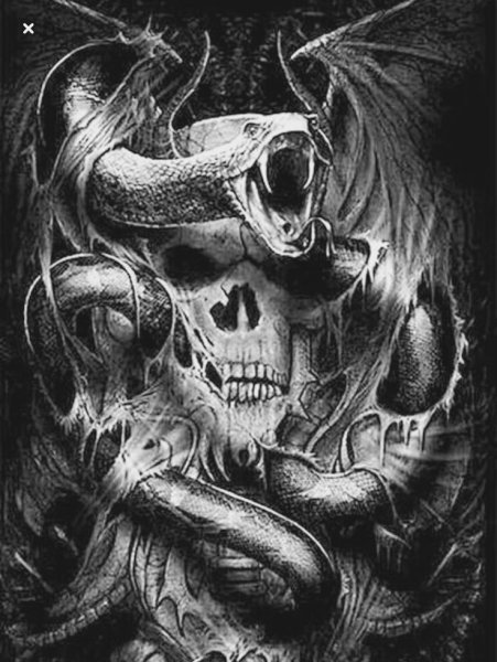 Демонические змеи тату