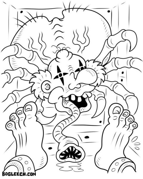 Страшные раскраски для детей