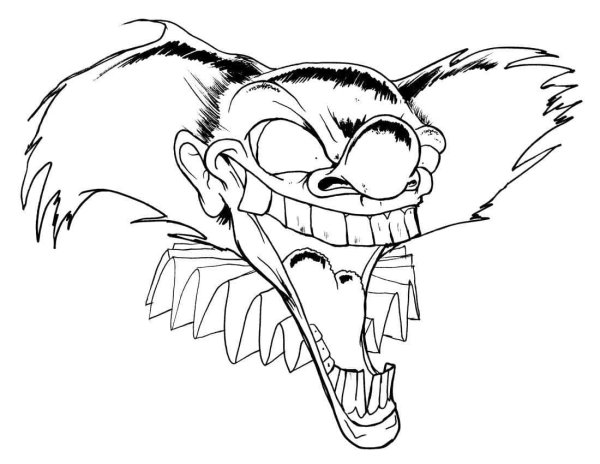 Раскраска тату череп