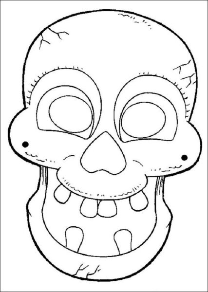 Маска крик раскраска