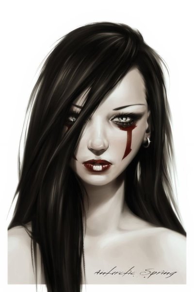 Злая девушка арт