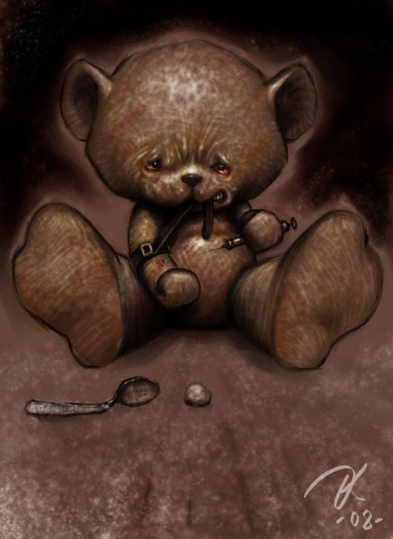 Жуткий плюшевый медведь