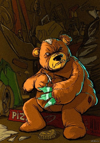 Плюшевый мишка эскиз