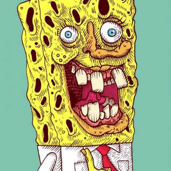Спанч Боб испугался