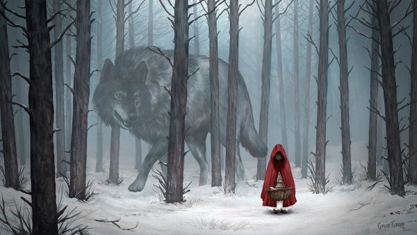 Красная шапочка в лесу