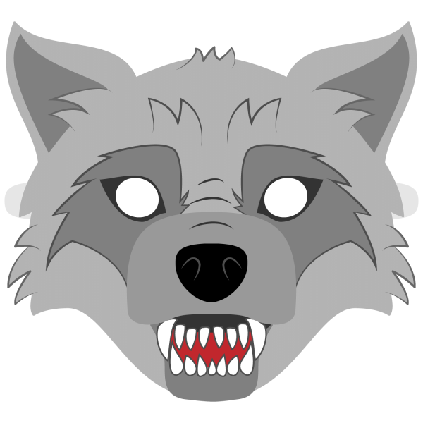 Маска волка Формат а4