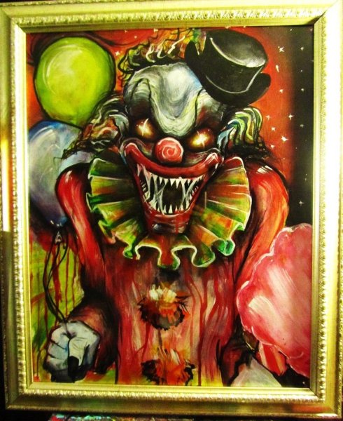 Клоун мультяшный страшный