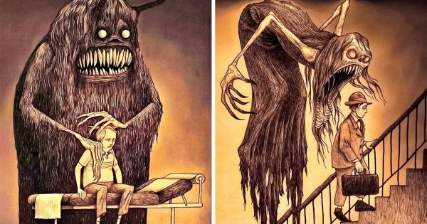 Страшные детские рисунки